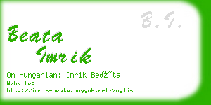 beata imrik business card